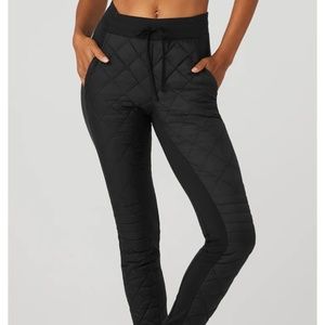 Airbrush Winter Warm High-Waist Moto Puffer Pant size M